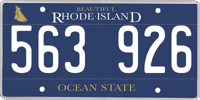 RI license plate 563926
