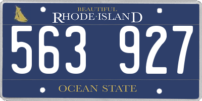 RI license plate 563927