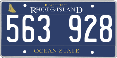 RI license plate 563928