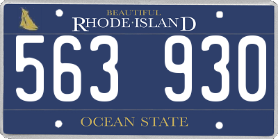 RI license plate 563930