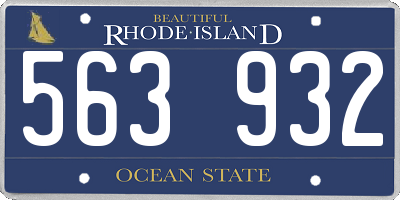 RI license plate 563932