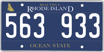 RI license plate 563933