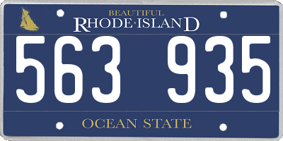 RI license plate 563935