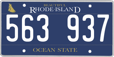RI license plate 563937