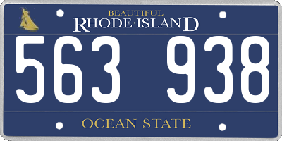 RI license plate 563938