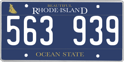 RI license plate 563939