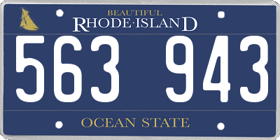 RI license plate 563943