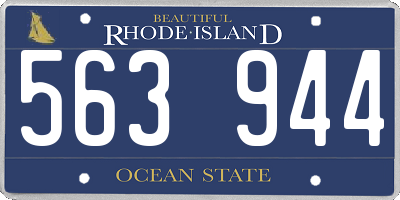RI license plate 563944