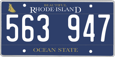 RI license plate 563947