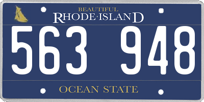 RI license plate 563948