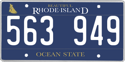 RI license plate 563949