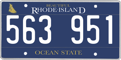 RI license plate 563951