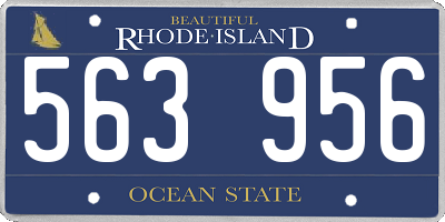 RI license plate 563956