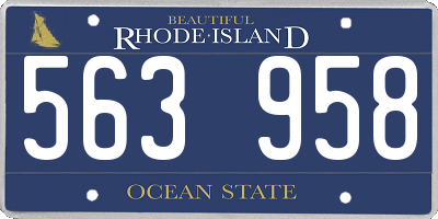 RI license plate 563958