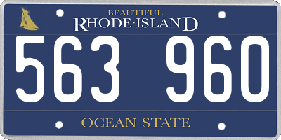 RI license plate 563960