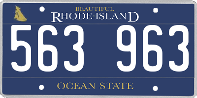 RI license plate 563963