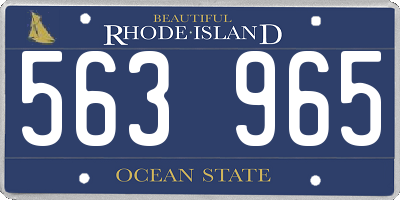 RI license plate 563965