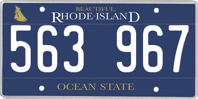 RI license plate 563967