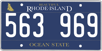 RI license plate 563969