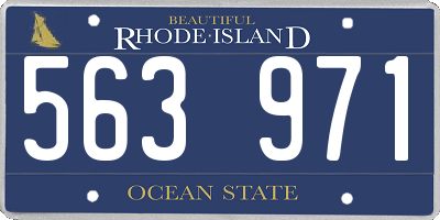 RI license plate 563971