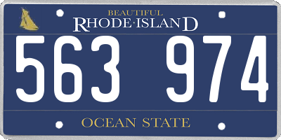 RI license plate 563974