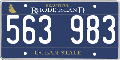 RI license plate 563983