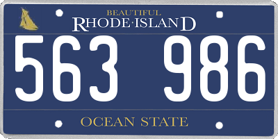 RI license plate 563986