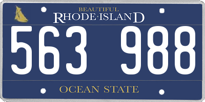 RI license plate 563988
