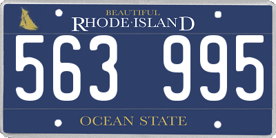 RI license plate 563995