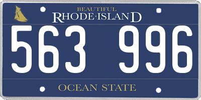 RI license plate 563996
