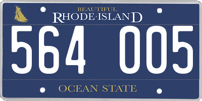 RI license plate 564005