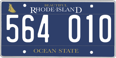 RI license plate 564010