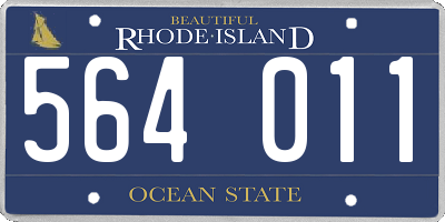 RI license plate 564011