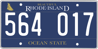 RI license plate 564017