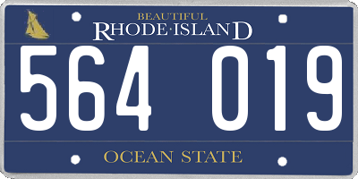 RI license plate 564019