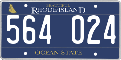 RI license plate 564024