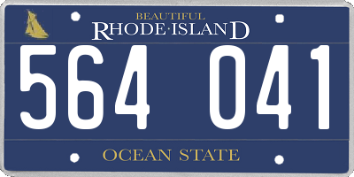 RI license plate 564041