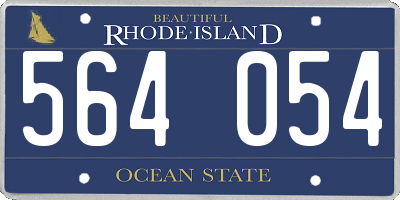 RI license plate 564054