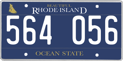 RI license plate 564056