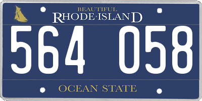 RI license plate 564058