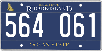 RI license plate 564061
