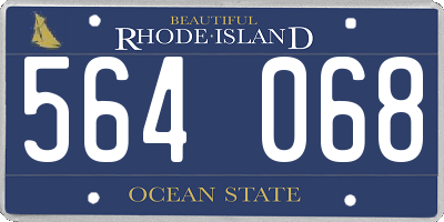 RI license plate 564068