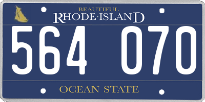 RI license plate 564070