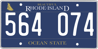 RI license plate 564074