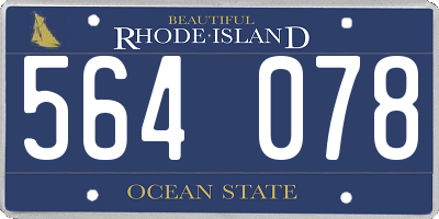 RI license plate 564078