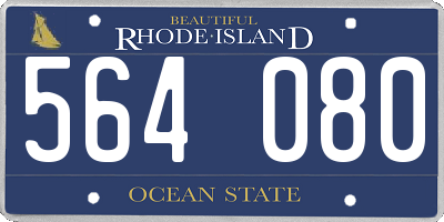 RI license plate 564080