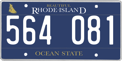 RI license plate 564081