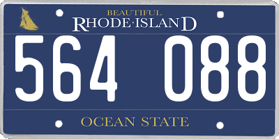 RI license plate 564088