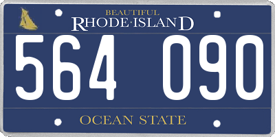 RI license plate 564090