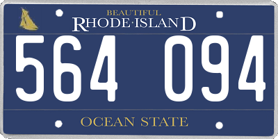 RI license plate 564094